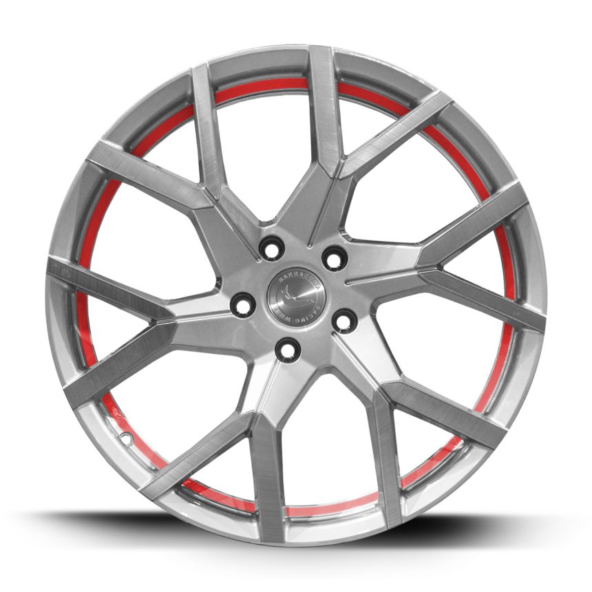 TZUNAMEE EVO Silver brushed undercut Trimline red 8.5x19
