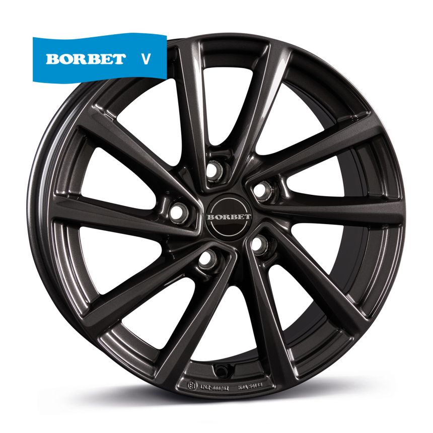 V mistral anthracite glossy 7x18